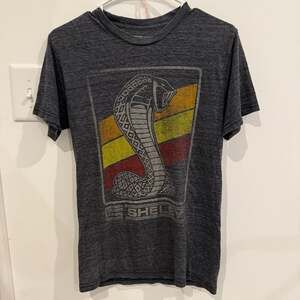 Shelby Cobra Official Licensed Graphic T-Shirt Charcoal Heather Grey Small